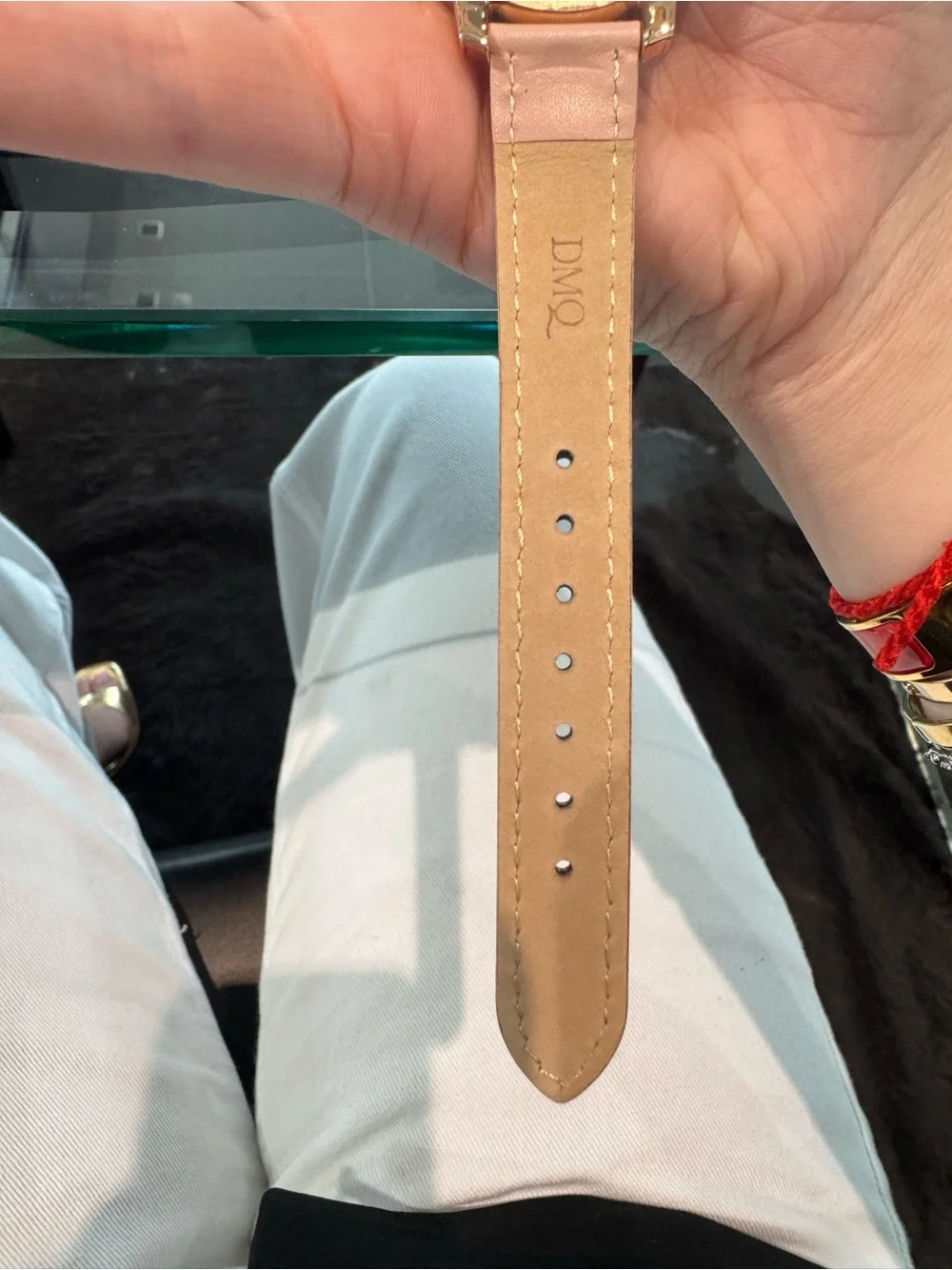 New Judith Ripka Rose Gold-Tone Rainbow Diamonique Watch w/ Pink Leather Strap